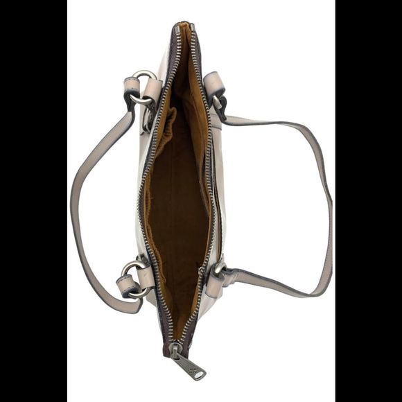 Patricia Nash Leather Brietta Shoulder Satchel Distressed Stone - Picture 3 of 3